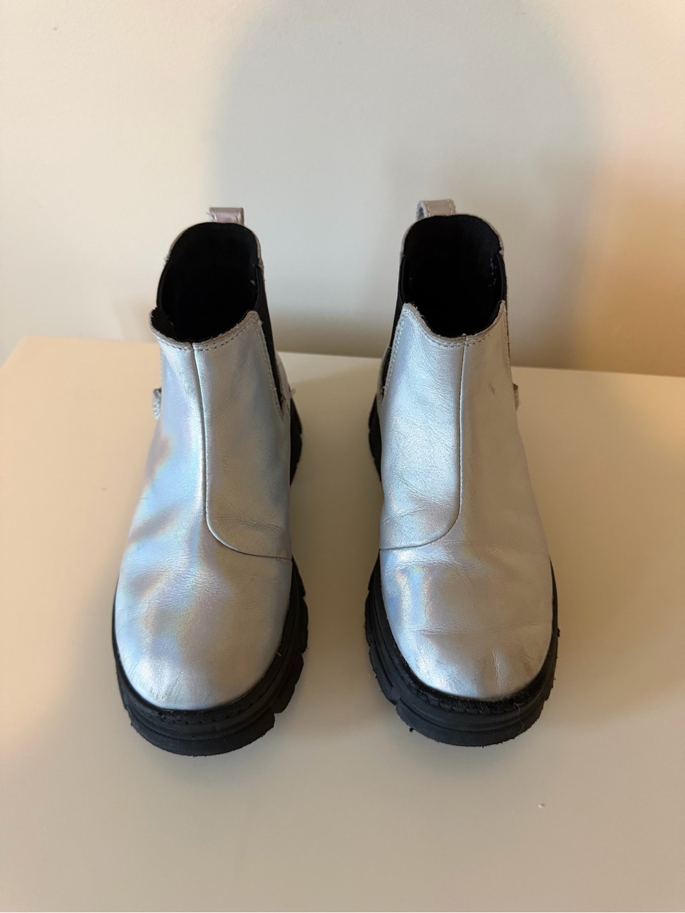 UGG Silver Metallic Chelsea Kids Boots